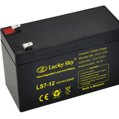 Battery LUCKY SKY Valve Regulated Lead Acid 12V 7Ah Battery LS7-12