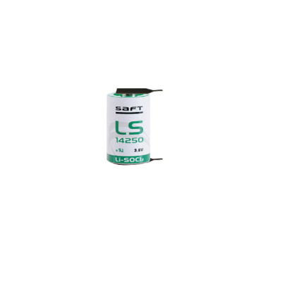 Battery SAFT LS14250 With Solder Pin 3.6V 1/2AA Size Lithium Battery
