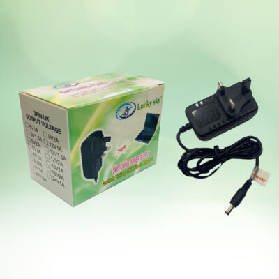 ADAPTORS LUCKY SKY AC/DC 24V 1A 3PIN (UK Plug) 2.0X5.5MM