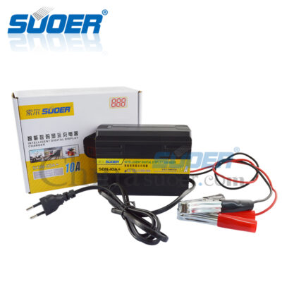 Battery Charger 6V/12V 10A DIGITAL DISPLAY AGM/GEL/VRLA Battery SON-10A+