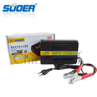 Battery Charger 12V/24V 20A DIGITAL DISPLAY AGM/GEL/VRLA Battery SON-20A+