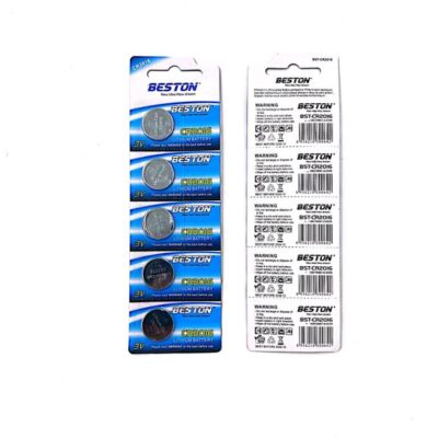 Battery BESTON BST-CR2016 3V Coin Lithium Battery 5-Piece Blister