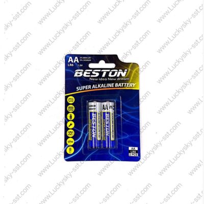 Battery BESTON Super Alkaline LR6/BP2 AA Size 1.5-Volt Battery 2Pcs Card