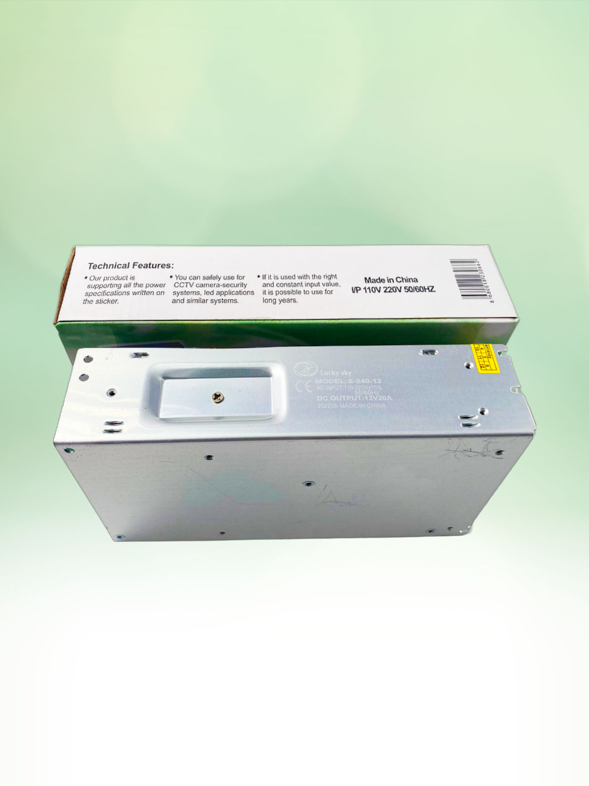 POWER SUPPLY LUCKY SKY AC/DC 12V 20A (240Watt) METAL TYPE FOR LED/CCTV - Image 3