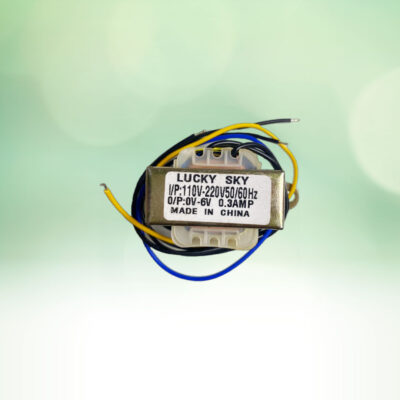 Transformer LUCKY SKY Single Phase 110v/220v AC To 0v-6v AC 0.3 Ampere (300mA)