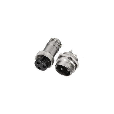 Connector Aviation GX12 connector 3 poles 300V 5A Ø5mm