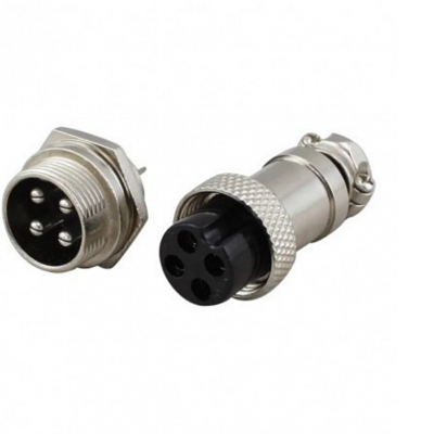 Connector Aviation GX16 connector 4 poles 250V 7A