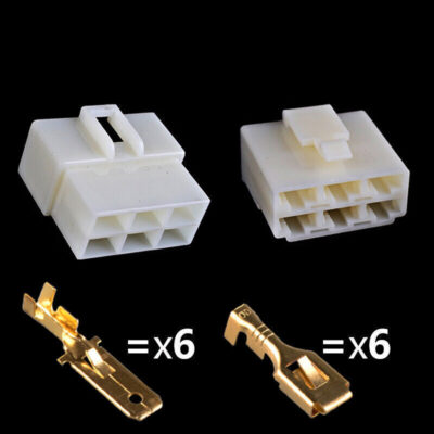 WIRE CONNECTOR COVER 6.3MM-6PIN Male+Female