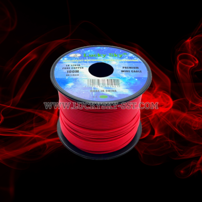 LUCKY SKY 20AWG Outer Dia 1.8MM/0.75 Inner Dia Pure Copper LK-12018 Thinwall Electrical Premium Wire Cable (100 Meter) (Red)
