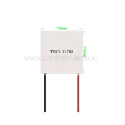 Semiconductor Refrigeration Cooler TEC1-12703 Double Layer Cooling Plate Heatsink Thermoelectric Peltier Plate, 30x30mm