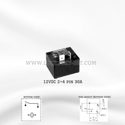 RELAY HONGA MINIATURE HIGH POWER RELAY HF2160-1A-12DE 12VDC 2+4PIN 30A