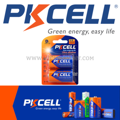BATTERY PKCELL LR20 D 1.5V ULTRA ALKALINE BATTERY 2PCS CARD