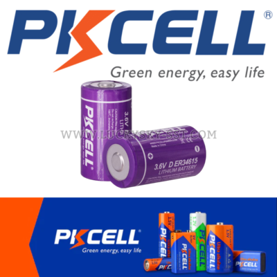 BATTERY PKCELL Li-SOCL2 ER 34615 3.6V D 19000MAH