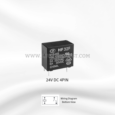 RELAY HONGA MINIATURE HIGH POWER RELAY HF32F-24-HS3 24VDC 4PIN 5A