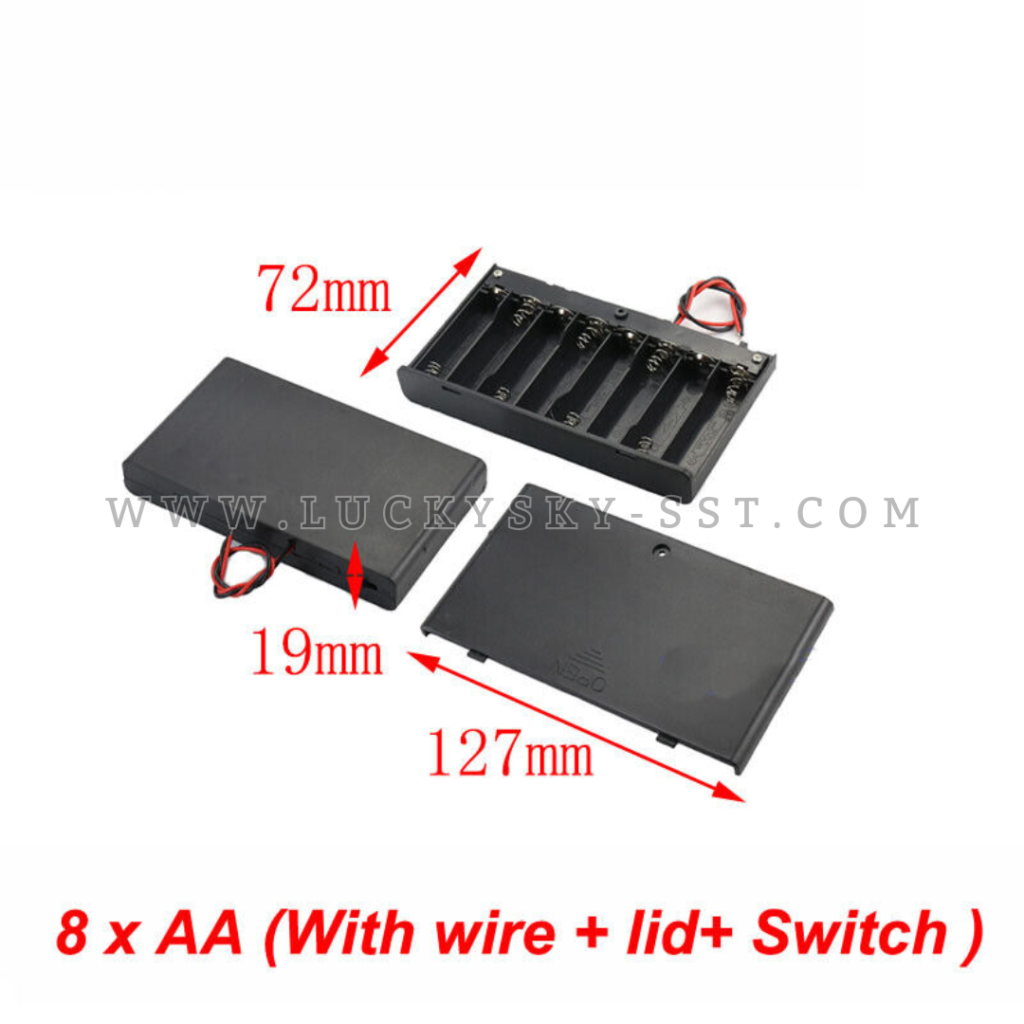 thumbnail image 2 of Battery Holder/Connector – For AA/AAA – 1 To 10 Cells – Enclosed Or Open – With/Without Switch 2 of 5