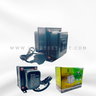 STEP DOWN TRANSFORMER AC 220V TO AC 110V 50Hz-60Hz MAXIMUM 200W 3PIN LUCKY SKY