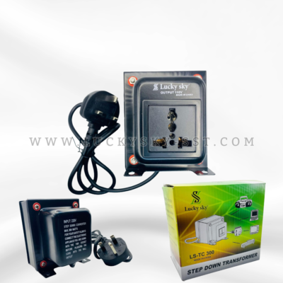 STEP DOWN TRANSFORMER AC 220V TO AC 110V 50Hz-60Hz MAXIMUM 300W 3PIN LUCKY SKY