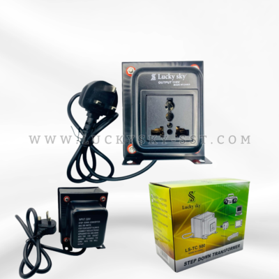 STEP DOWN TRANSFORMER AC 220V TO AC 110V 50Hz-60Hz MAXIMUM 500W 3PIN LUCKY SKY